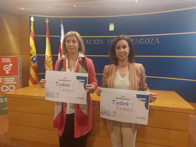 Las diputadas provinciales Manuela Berges y Teresa Ladrero.