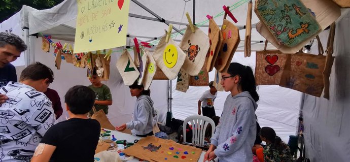 Mercadillo de Cooperativas Escolares celebrado en Gáldar (Gran Canaria)