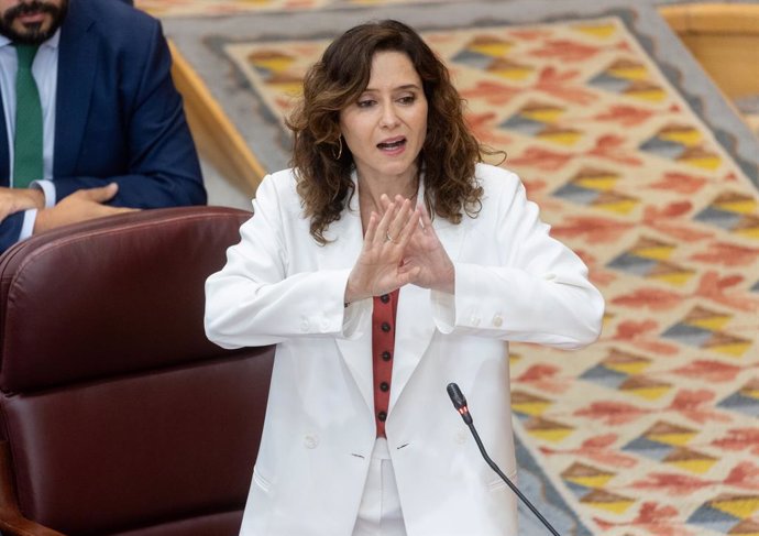 La presidenta de la Comunitat de Madrid, Isabel Díaz Ayuso. 