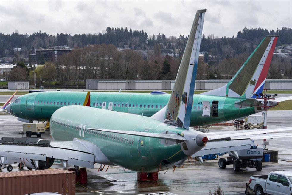 Archivo - 12 March 2024, US, Renton: Boeing airplanes in various stages of production stand in the Boeing Renton Factory in Renton, Washington, USA.