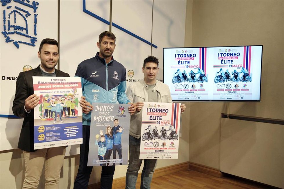 Roberto Migallón (i), Óscar Perales y Jonatán Gallego, durante la presentación del torneo.