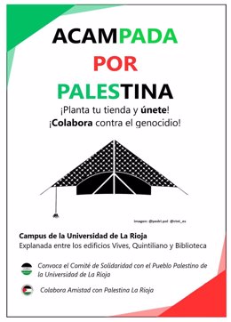 Convocada una acampada para exigir "un alto al fuego inmediato en Gaza" en la Universidad de La Rioja