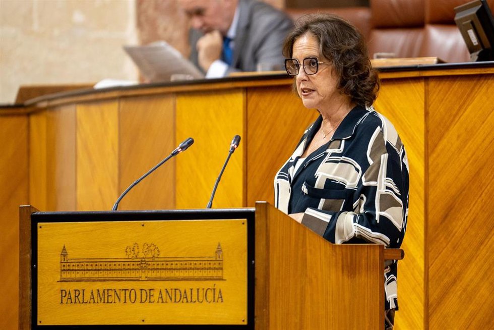 Archivo - La consejera de Salud y Consumo de la Junta de Andalucía, Catalina García, comparece en el Pleno del Parlamento andaluz. (Foto de archivo).