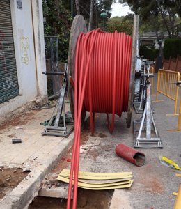 Trabajos de Endesa en La Móra-Tamarit (Tarragona).