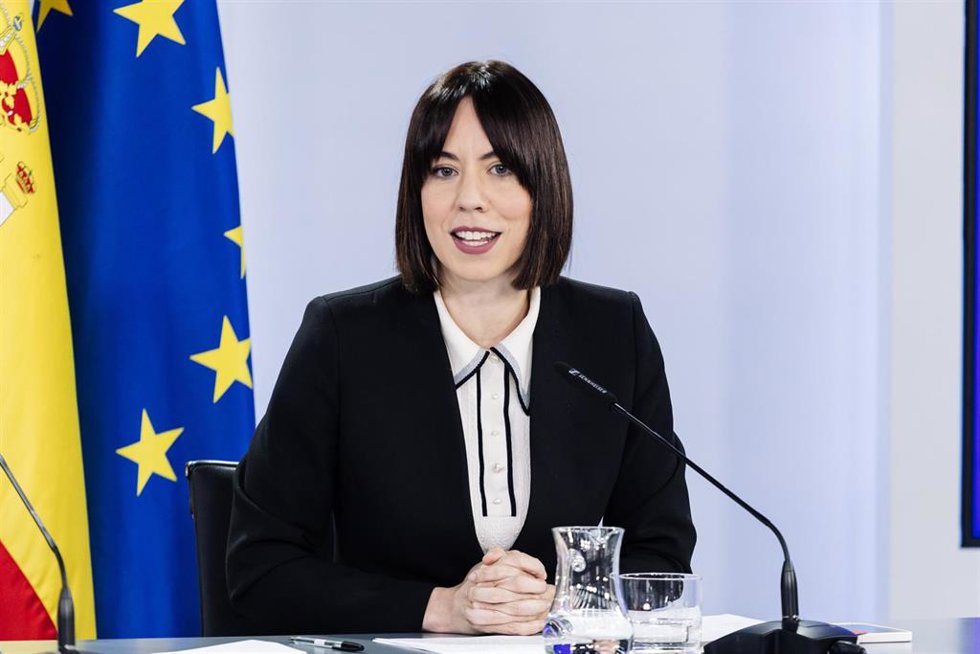 La ministra de Ciencia, Innovación y Universidades, Diana Morant, durante una rueda de prensa posterior a la reunión del Consejo de Ministros, a 7 de mayo de 2024, en Madrid (España).