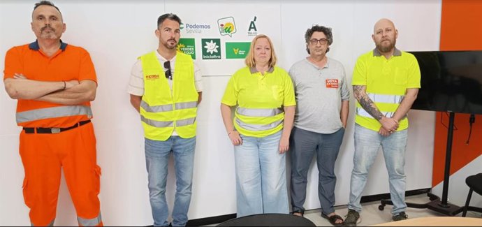 Encierro de la plantilla de la grúa en las dependencias municipales de Podemos-IU