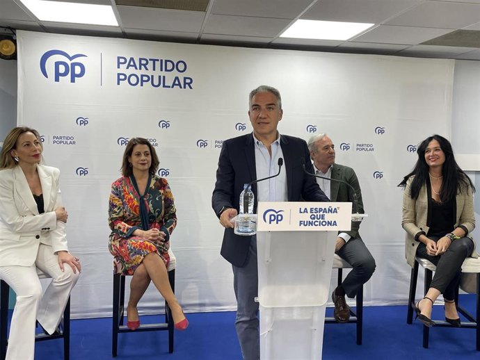 El vicesecretario de Política Autonómia y Municipal del PP, Elías Bendodo, visita este miércoles Zaragoza y Huesca.
