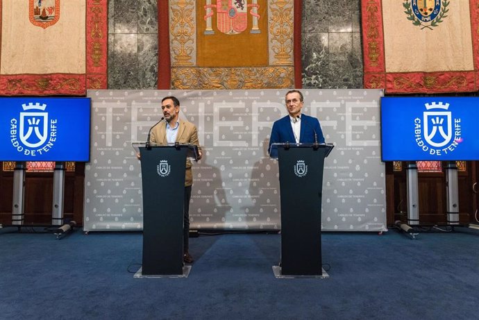 El vicepresidente de la Corporación insular, Lope Afonso, y el vicepresidente segundo, José Miguel Ruano