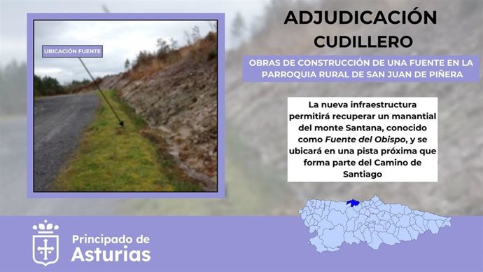 Adjudicación de la fuente en Cudillero