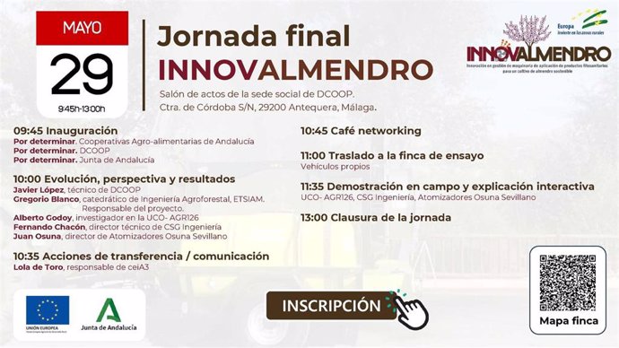 Programa de la jornada final de 'Innovalmendro'.