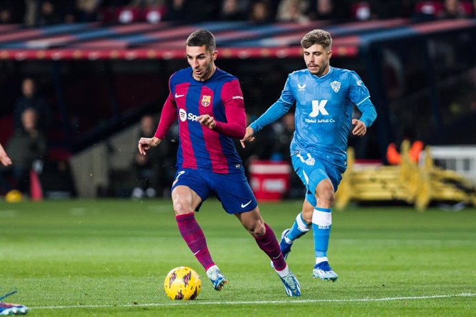 Archivo - Ferran Torres of FC Barcelona in action during the Spanish league, La Liga EA Sports, football match played between FC Barcelona and UD Almeria at Estadio Olimpico de Montjuic on December 20, 2023 in Barcelona, Spain.