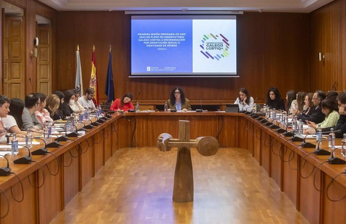 La directora xeral de Promoción da Igualdade, María Quintiana, preside el pleno del Observatorio Galego contra a Discriminación por Orientación Sexual e Identidade de Xénero (Observatorio LGBTIQ+).