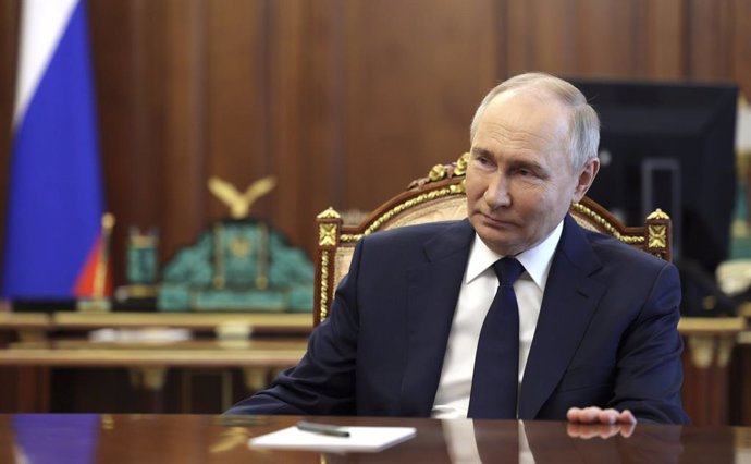 May 15, 2024, Moscow, Moscow Oblast, Russia: Russian President Vladimir Putin meets with former Sports Minister Oleg Matytsin after removing him from the government at the Kremlin, May 15, 2024, in Moscow, Russia.