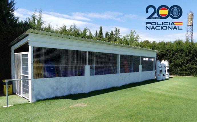 Los balones se guardaban en este recinto cerrado