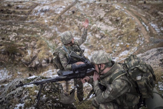 Archivo - Fotografía de archivo de militares del Ejército de Turquía