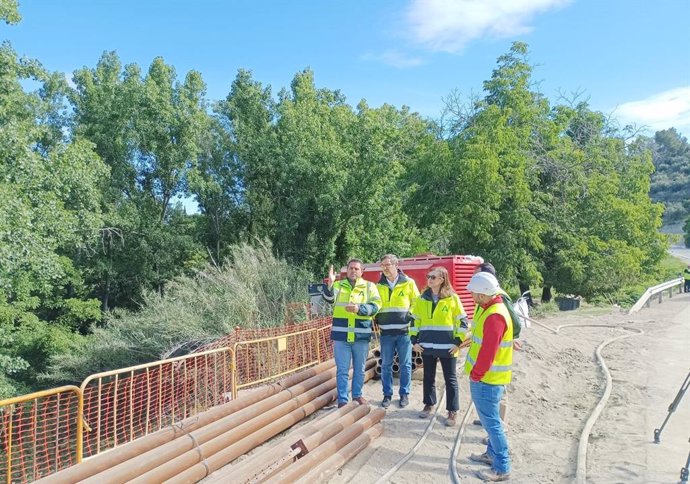 Visita a las obras de emergencia en la A-6204.