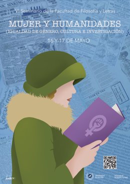 Cartel del seminario Mujer y Humanidades de la Facultad de Filosofía y Letras de la UMA.