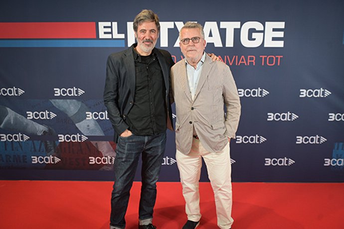 Lluís Canut y David Fernàndez de Castro en el preestreno de 'El Fitxatge'