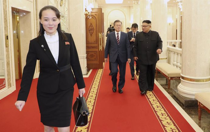 Archivo - September 18, 2018 - Pyeongyang, NORTH KOREA - Sep 18, 2018-Pyeongyang, North Korea-South Korean President Moon Jae-in called for efforts to produce progress in his talks with North Korean leader Kim Jong-un on Tuesday, noting the world was watc