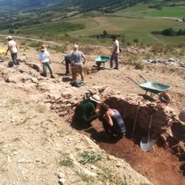 Yacimiento de Tossal de Baltarga (Lleida), donde se han encontrado restos de un establo quemado hace 2.200 años