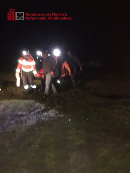 Momento del rescate.