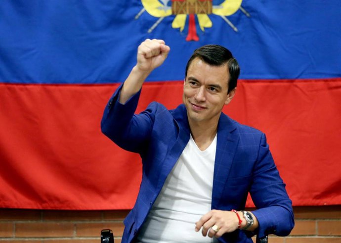 El presidente de Ecuador, Daniel Noboa, se reúne con la comunidad ecuatoriana en Roma