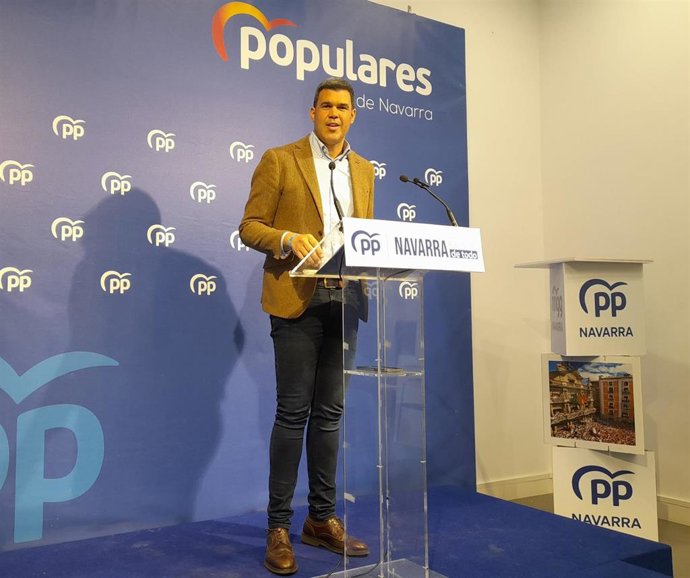 El presidente del PP de Navarra, Javier García