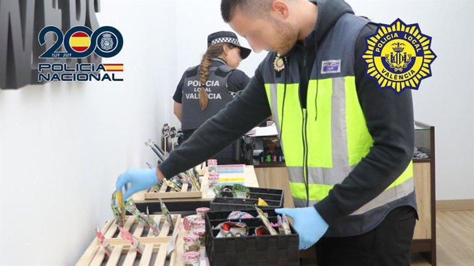 Material intervenido por la Policía en la operación