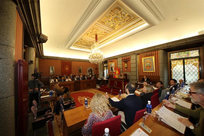 Imagen del pleno del Ayuntamiento de Burgos celebrado este viernes.