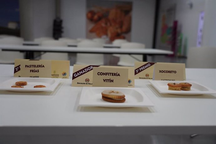 Los tres dulces galardonados en el concurso Dulcería de Diputación de Valladolid.