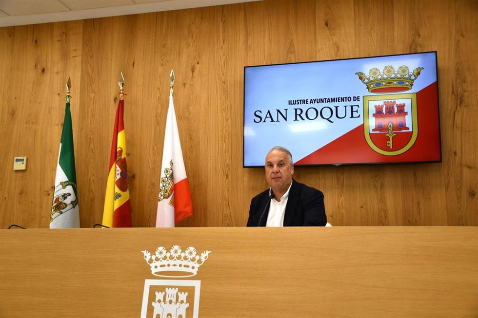 Ruiz Boix en el Ayuntamiento de San Roque.