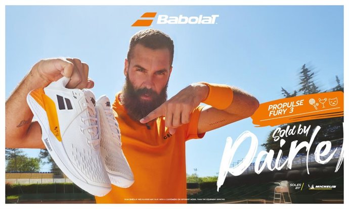 Babolat lanza una edición limitada de zapatillas junto al tenista francés Benoit Paire.