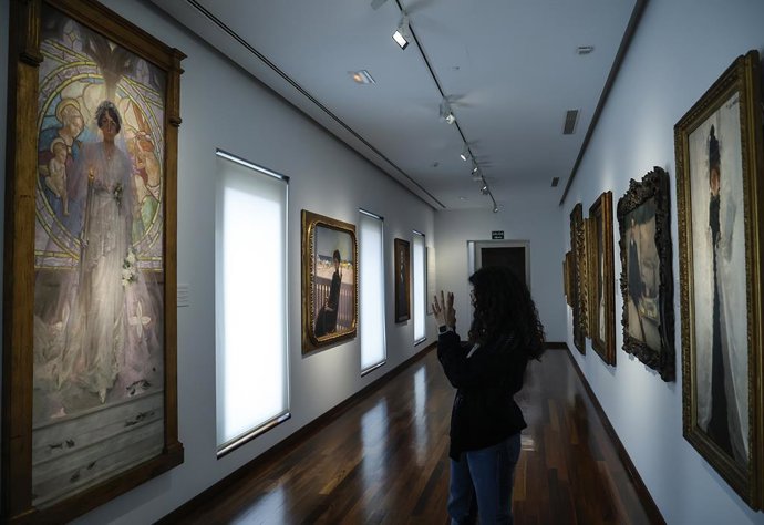Archivo - Una persona en el Museo de Bellas Artes de València, 