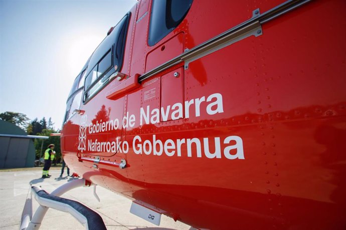 Imagen de un helicóptero del Gobierno de Navarra