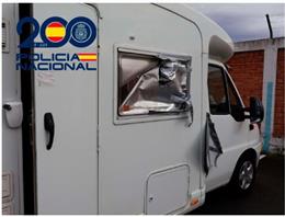 Autocaravana en la que se produjo uno de los robos.