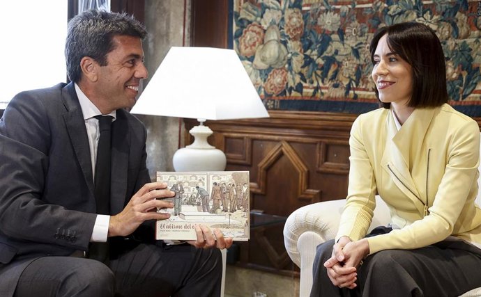 La ministra de Ciencia, Diana Morant, durante una reunión con el presidente de la Generalitat valenciana, Carlos Mazón, en imagen de archivo
