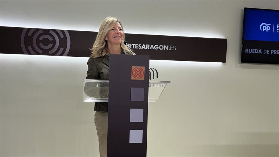 Archivo - La diputada del PP Aragón Blanca Puyuelo.