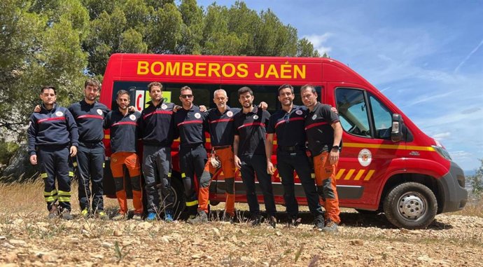 Efectivos del Equipo de Rescate en Altura de Jaén.