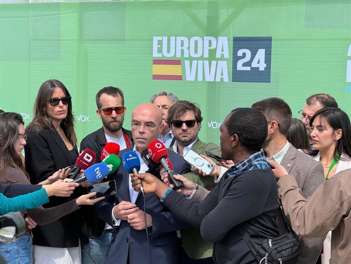 El líder de Vox en Bruselas, Jorge Buxadé, en el arranque del Europa Viva 24.