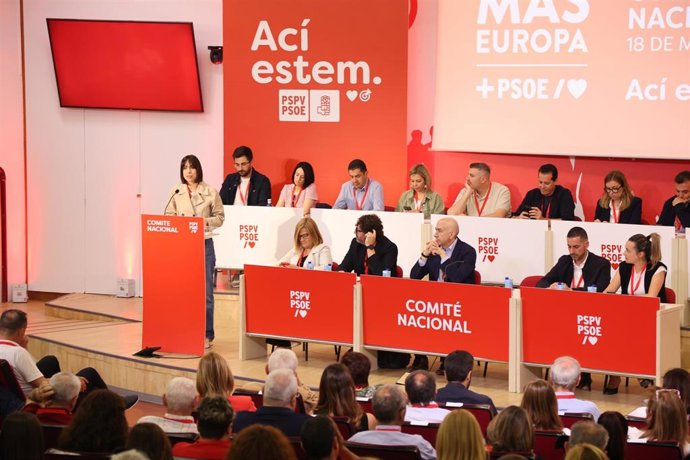 La secretaria general del PSPV-PSOE y ministra de Ciencia, Innovación y Universidades, Diana Morant, durante el Comité Nacional de los socialistas valencianos