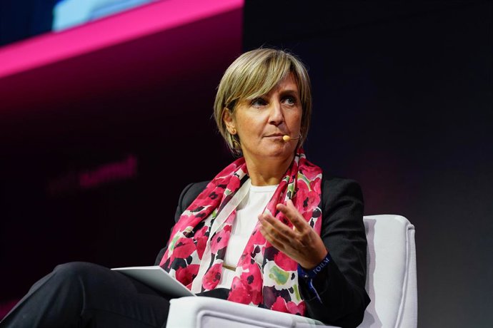 Archivo - November 3, 2021, Lisbon, Portugal: Marta Temido, Minister of Health at Government of Portugal, addresses the audience during the third day of the Web Summit 2021 at Parque das Nacoes in Lisbon.