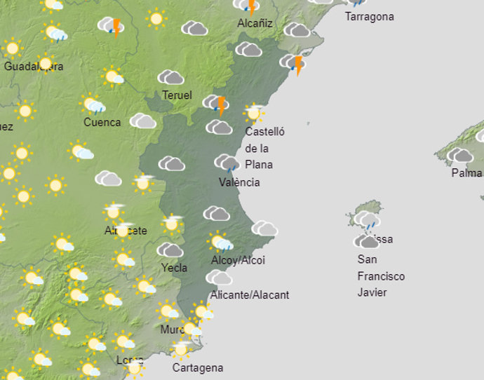 Predicción meteorológica para este domingo, 19 de mayo