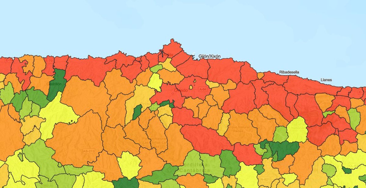 Los pisos turísticos aumentaron un 24,61% en Asturias en el último año, con 7.240 viviendas, el 1,07% del total