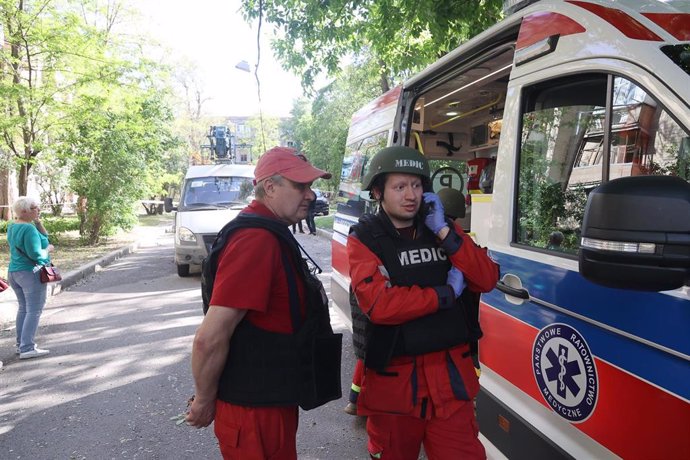 Ambulancia en Járkov, Ucrania