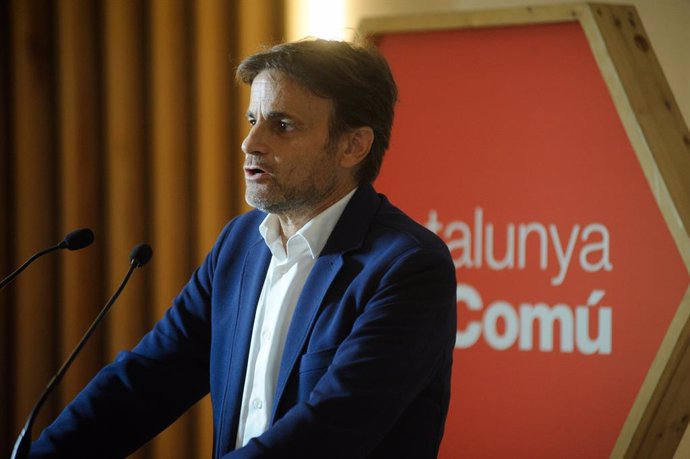 Archivo - El presidente de Unidas Podemos en el Congreso de los Diputados, Jaume Asens, interviene en el Consell Nacional de Catalunya en Comú, en la sede del partido, a 10 de junio de 2023, en Barcelona, Cataluña (España). Podemos firmó ayer, in extremis