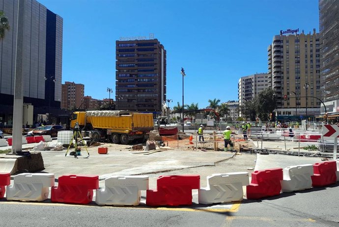 Obra del metro de Málaga