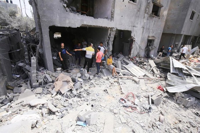 Imagen de archivo de ataques de Israel en Gaza 