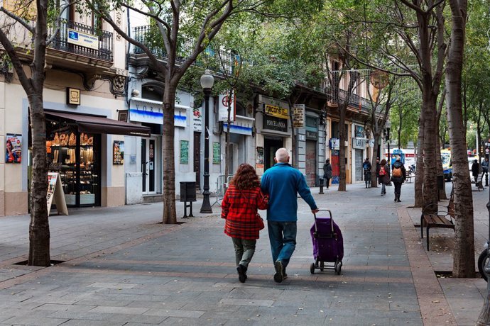 Calle de Rogent en el distrito barcelonés de Sant Martí