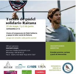 ARTIEM Hotels y Universanidad F.P. Gijón organizan un torneo de pádel solidario que apoya la labor de Raitana.