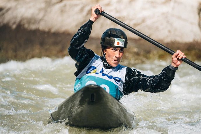 Núria Vilarrubla, en el Campeonato de Europa de eslalon.